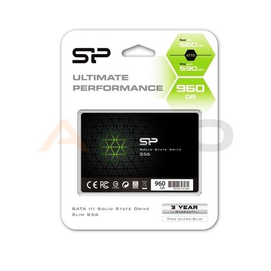 Dysk SSD Silicon Power S56 960GB 2.5" (560/530) SATA3 7mm 3D TLC
