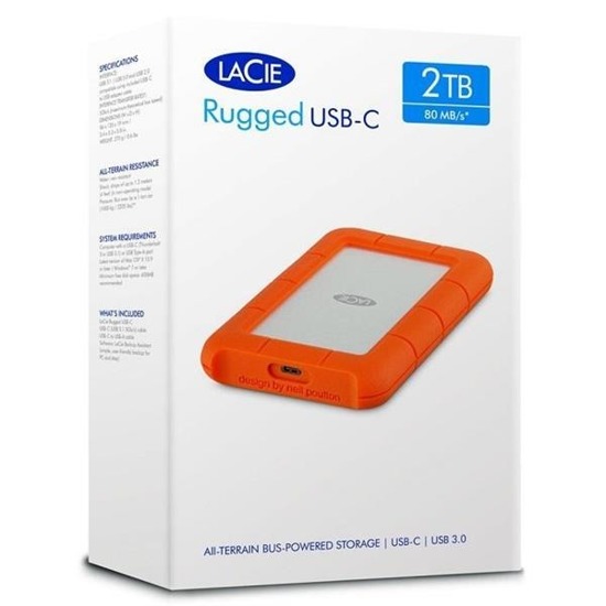 Dysk zewnętrzny LaCie Rugged 2TB USB 3.1 2,5'' STFR2000800