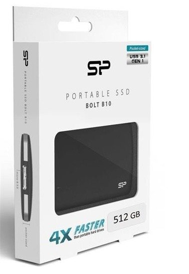 Dysk zewnętrzny SSD Silicon Power Bolt B10 512GB (400/400 MB/s) USB 3.1