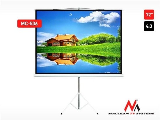 Ekran projekcyjny Maclean MC-536 72" 4:3 145x110 na stojaku
