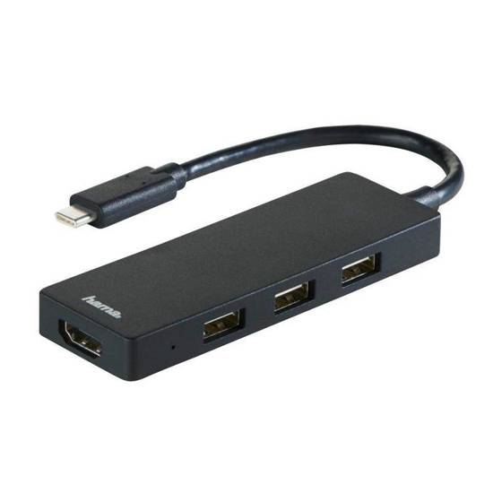 HUB USB 1:3 Hama 3 x USB-A 2.0 + HDMI