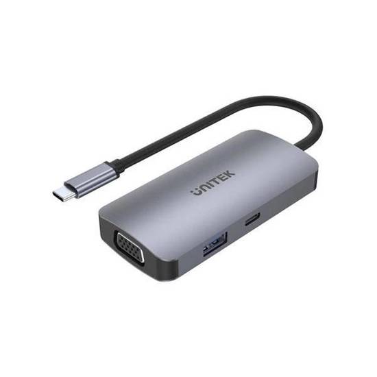 Hub USB-C Unitek D1051A 1x USB 3.1, VGA, 2x HDMI, PD