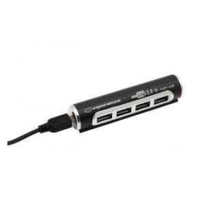 Hub USB Esperanza EA115 Aluminium 4xUSB 2.0 czarny