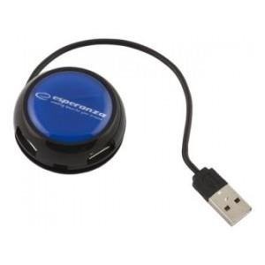 Hub USB Esperanza EA135B YOYO 4xUSB 2.0 czarno-niebieski
