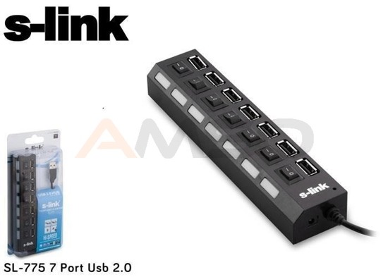 Hub USB S-link SL-775 7 x Port USB 2.0