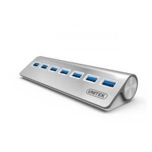 Hub USB Unitek Y-3187 7xUSB 3.0 srebrny