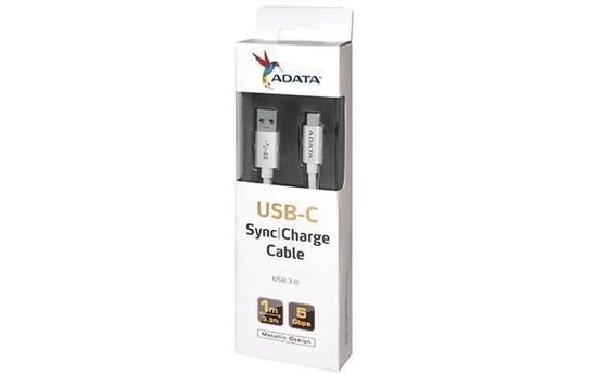 Kabel Adata USB Type-C - USB-A 3.0 M/M 1m biały