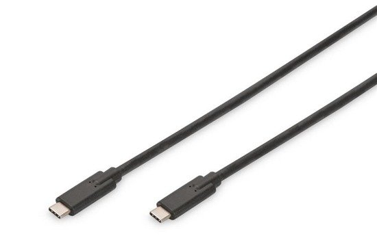 Kabel Assmann USB 3.1 Gen.2 SuperSpeed+ 10Gbps Typ USB C/C M/M, PD, czarny 1m