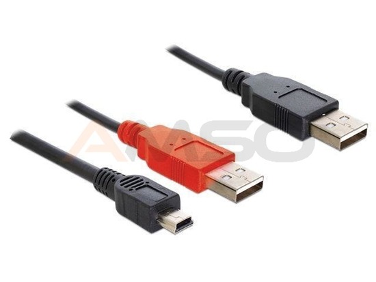 Kabel Delock USB MINI 2.0 BM-2X AM 0,3m