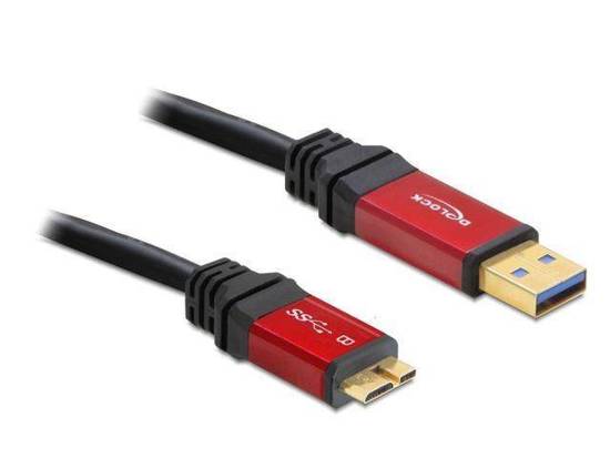 Kabel Delock micro USB - USB M/M 3.0 1m czarny premium