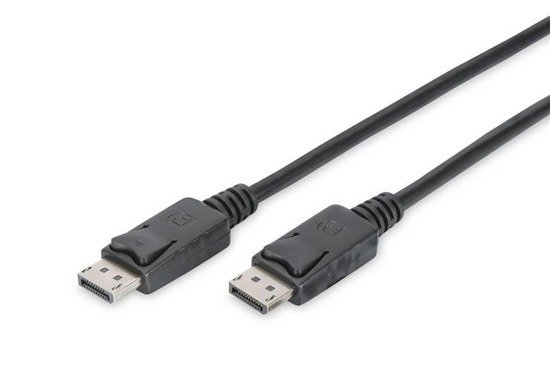 Kabel DisplayPort Assmann z zatrzaskami 1080p 60Hz FHD Typ DP/DP M/M czarny 15m