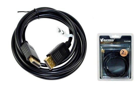 Kabel DisplayPort VAKOSS TC-D746K M/M 2m czarny
