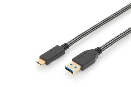Kabel Ednet USB 3.1 Gen.2 SuperSpeed+ 10Gbps Typ USB C/A M/M czarny 1m