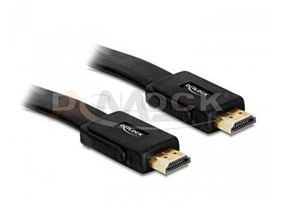 Kabel HDMI Delock HDMI-HDMI v1.4 płaski 3D 3m