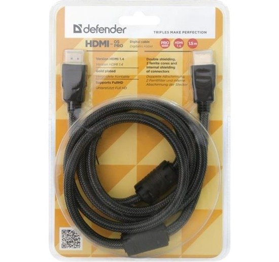 Kabel HDMI-HDMI Defender 1,5m M/M