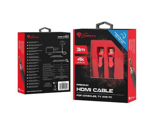 Kabel HDMI-HDMI Genesis V2.0 HIGH-SPEED premium do PS3/PS4 3m