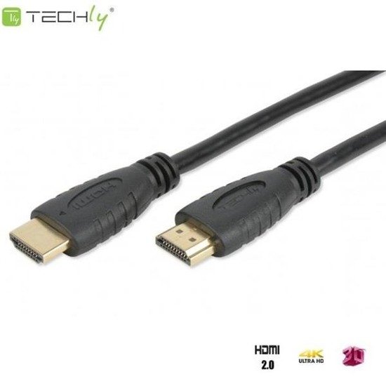 Kabel HDMI Techly HDMI-HDMI 2.0 M/M Ethernet 3D 4K, 3m, czarny