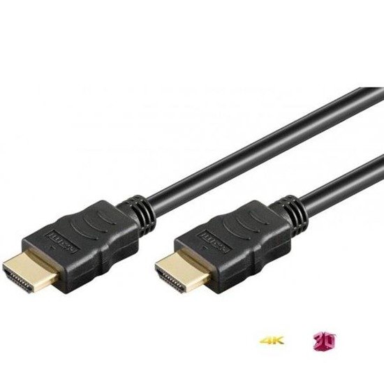 Kabel HDMI Techly HDMI-HDMI M/M 1,4 Ethernet, ekranowany, 3D 4K, 3m, czarny
