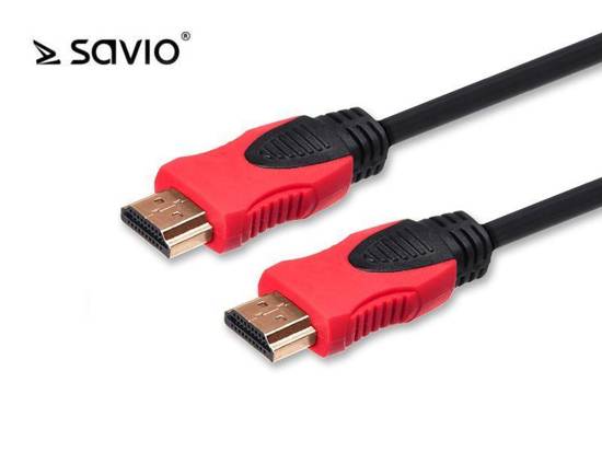 Kabel HDMI v2.0 Savio CL-140 7,5m, OFC, 4K, czarny, złote końcówki