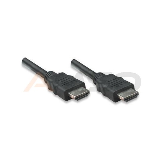 Kabel Manhattan HDMI/HDMI M/M Ethernet, ekranowany, 5m, czarny