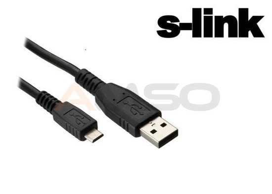 Kabel S-link SL-62A USB MICRO AM-MBM5P 0,8m Black