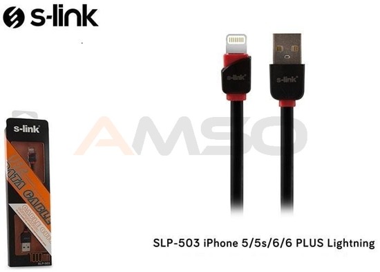 Kabel S-link SLP-503 USB - Lightning 1,0m 1A Black iPhone/iPad