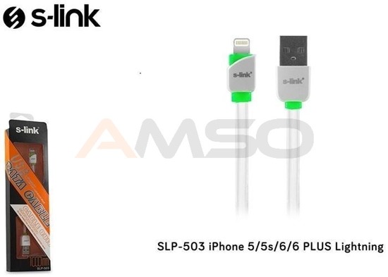 Kabel S-link SLP-503 USB - Lightning 1,0m 1A White iPhone/iPad