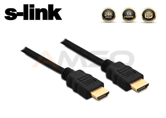 Kabel S-link SLX-285 HDMI-HDMI 5,0m 24K 1.4 high speed Ver. 3D
