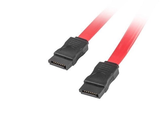 Kabel SATA Lanberg DATA III (6Gb/s) F/F 0,3m czerwony