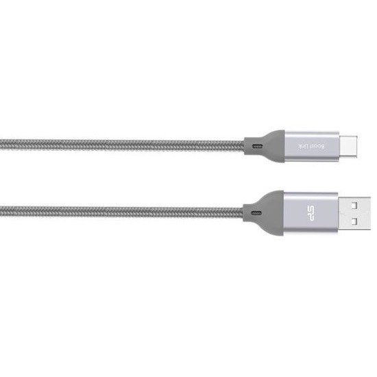 Kabel Silicon Power Boost Link Nylon LK30AC, USB - USB typ C 1m, grey BULK