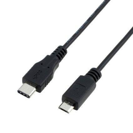 Kabel USB 2.0 Akyga AK-USB-16 micro USB B(M) - USB C(M) 1.0m czarny