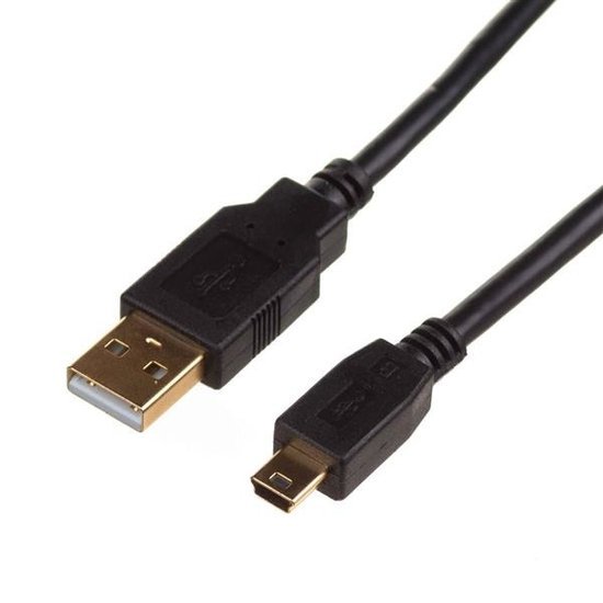 Kabel USB 2.0 Digitus HighSpeed "Canon" Typ USB A/miniB (5pin) M/M czarny 1m