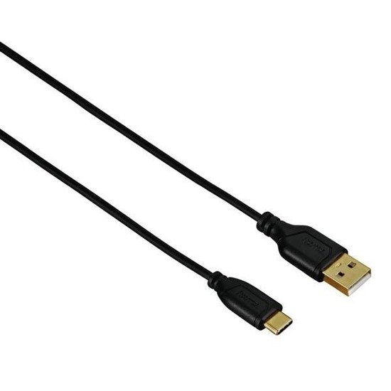Kabel USB 2.0 Hama USB-C - USB A FLEXI-SLIM 0,75 m czarny