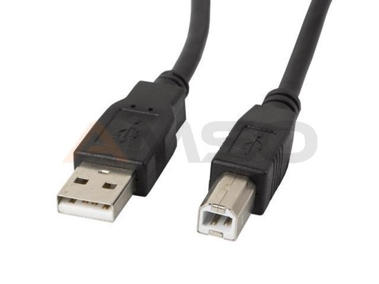 Kabel USB 2.0 Lanberg AM-BM Ferryt 5m czarny