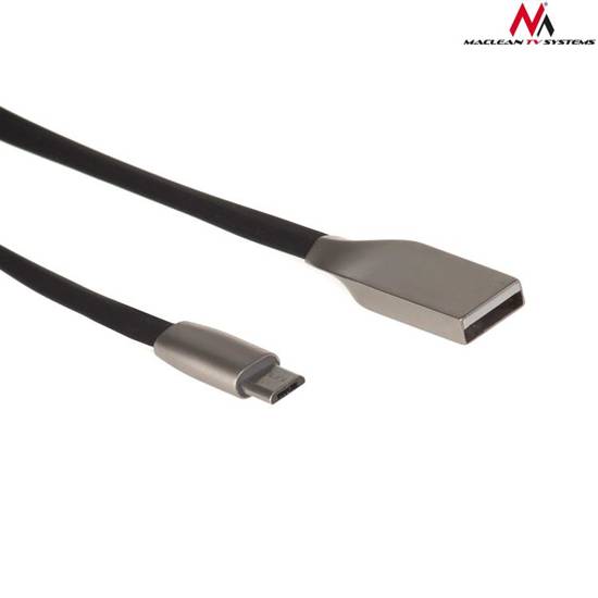 Kabel USB 2.0 Maclean MCTV-833B USB A (M) - Micro USB B (M) czarny 1m