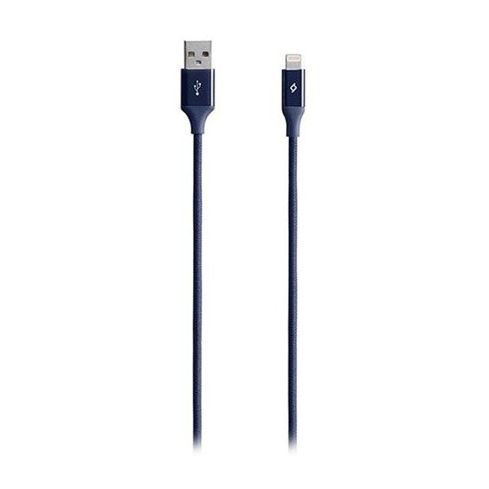 Kabel USB 2.0 Ttec A/M - Lightning/M, 1.2m, aluminiowy, granatowy