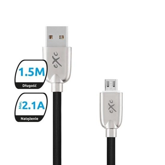 Kabel USB 2.0 eXc BLADE USB A(M) - micro USB B(M) 5-pin, 1,5m, czarny