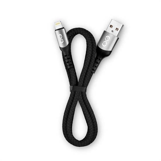 Kabel USB 2.0 eXc BRAID USB A(M) - Lightning 8-pin(M), 1,2m, czarny