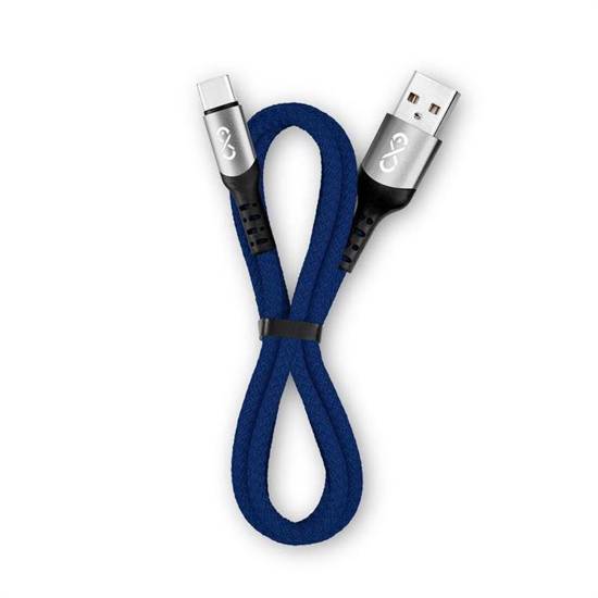 Kabel USB 2.0 eXc BRAID USB A(M) - USB 3.1 TYPU C(M) 5-pin, 1,2m, granatowy