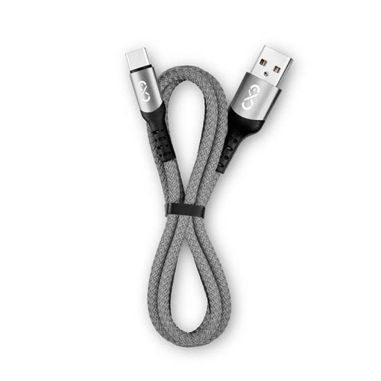 Kabel USB 2.0 eXc BRAID USB A(M) - USB 3.1 TYPU C(M) 5-pin, 1,2m, szary