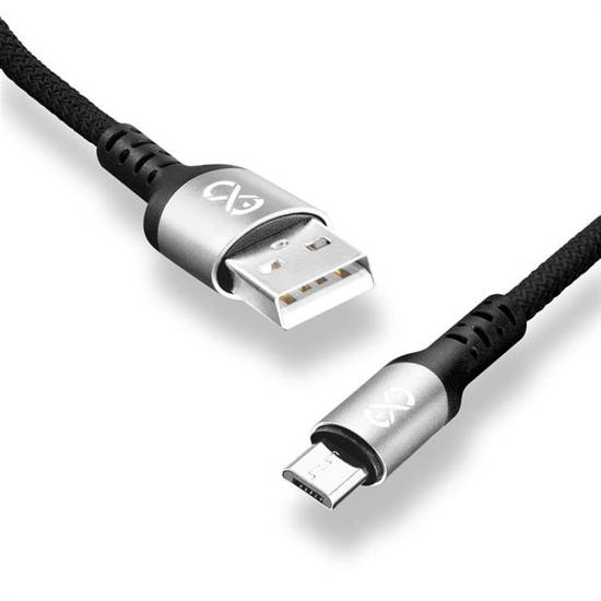 Kabel USB 2.0 eXc BRAID USB A(M) - micro USB B(M) 5-pin, 1,2m, czarny