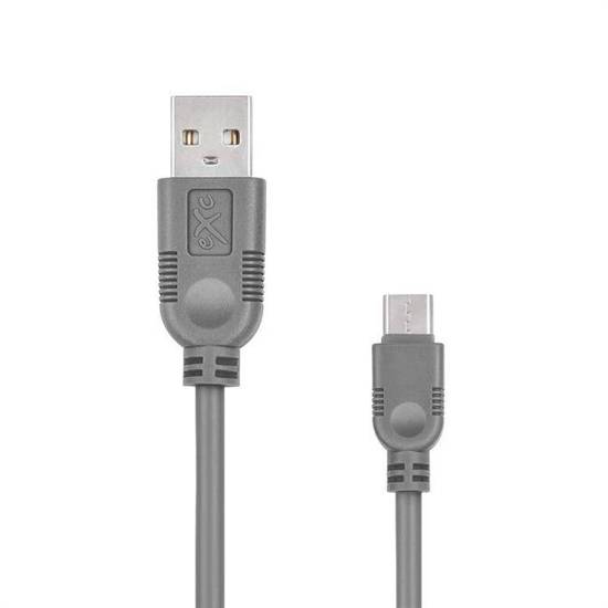 Kabel USB 2.0 eXc WHIPPY USB A(M) - micro USB B(M) 5-pin, 2m, szary