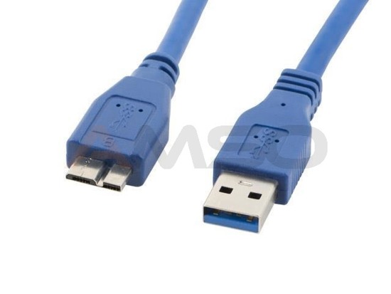 Kabel USB 3.0 Lanberg micro AM-MBM5P 3m niebieski
