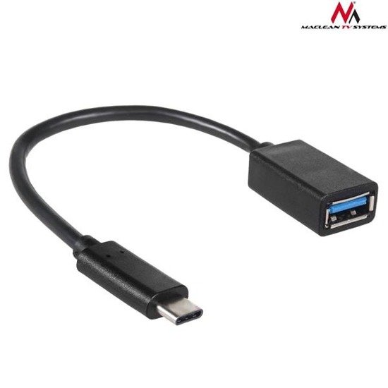 Kabel USB 3.0 Maclean MCTV-843 USB 3.1 Typ C (M) -> USB 3.0 (F) OTG 0,15m czarny