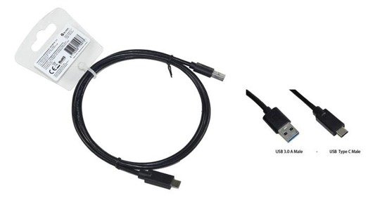 Kabel USB 3.0 Msonic MLU660K A-USB-C M/M 1m