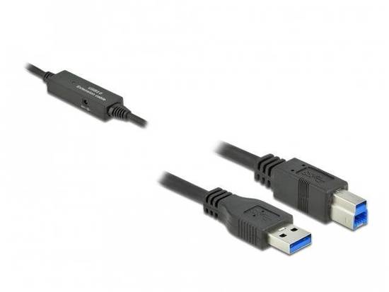 Kabel USB 3.1 Gen1 Delock USB-A(M) - USB-B (M) 5m czarny aktywny