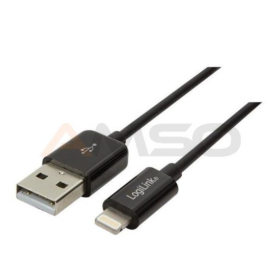 Kabel USB - Lightning LogiLink UA0240, 0,18m, czarny