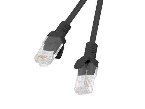 Kabel UTP Lanberg PCU5-10CC-0025-BK (RJ45 - RJ45 ; 0,25m; UTP; kat. 5e; kolor czarny)