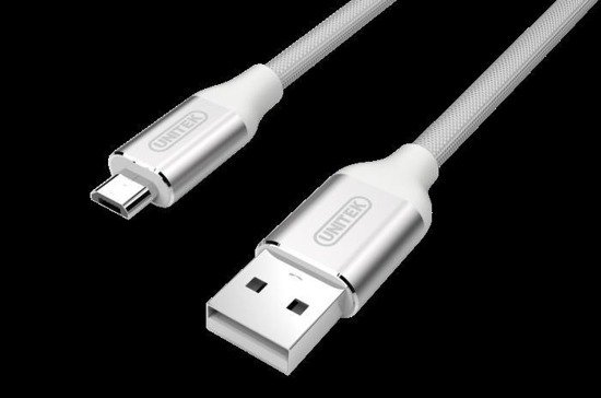 Kabel Unitek Y-C4026ASL Premium USB-microUSB Nylon; Silver