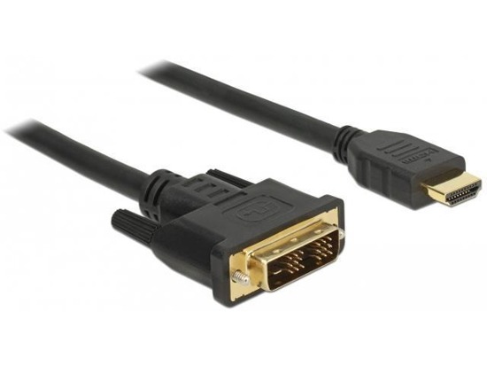 Kabel adapter Delock DVI-D(M)(18+1) - HDMI(M) v1.2 1.5m czarny